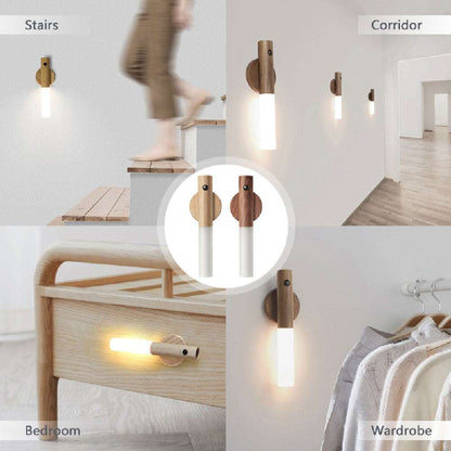 Wooden PIR Motion Sensor LED Night Light