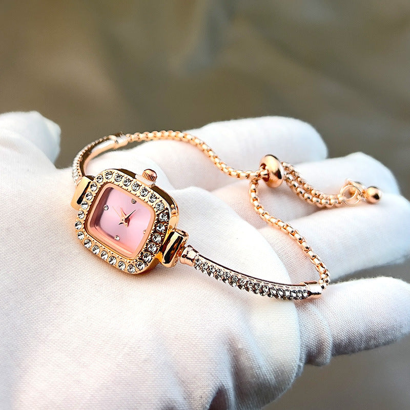 Women's Fashion Square Diamond Watch Fashion Diamond Square Women's Watch | Ectron Online
