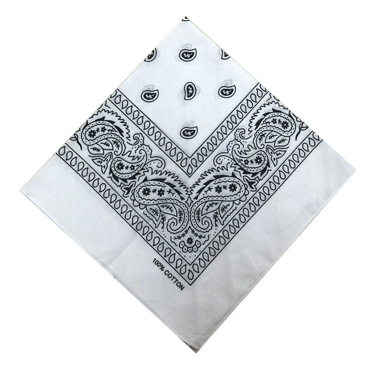 55cm Cotton Cashew Flower Square Scarf Printed Bandanna