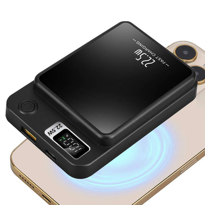 10000mAh MagSafe Power Bank | PD 20W Fast Wireless Magnetic Charger 1Pc 2 In 1 Magnetic Wireless Power Bank | Ectron Online