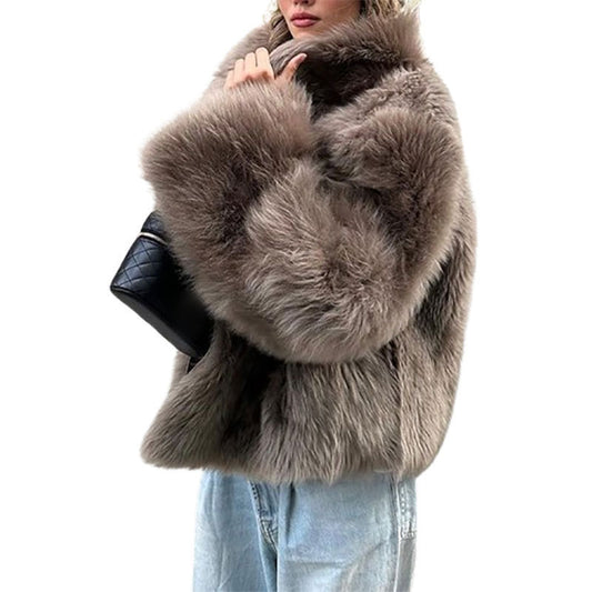 Eye-Catching Plush Fur Coat Plush Fur Coat Fashion Casual And Comfor | Ectron Online