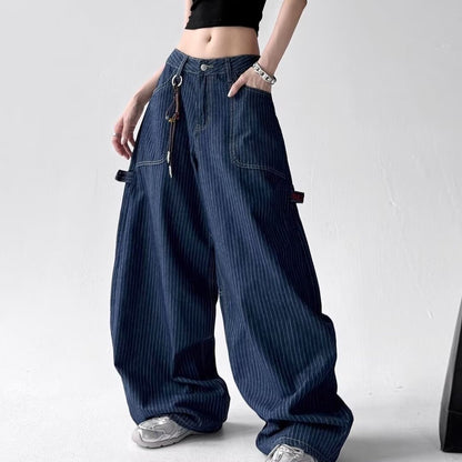 Women's High-Waist Mop Pants | Slimming Drooping Straight Trousers Spring And Autumn High Waist Loose And S | Ectron Online