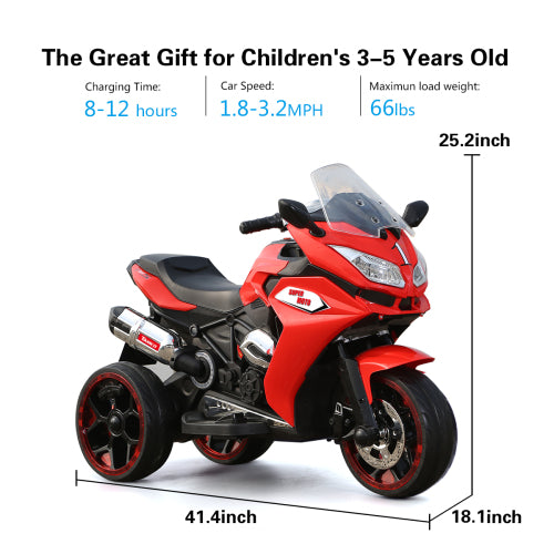 12V Kids Electric Motorcycle - 3 Lighting Wheels Ride-On Toy 12V Kids Electric Motorcycle ,ride On Mo | Ectron Online