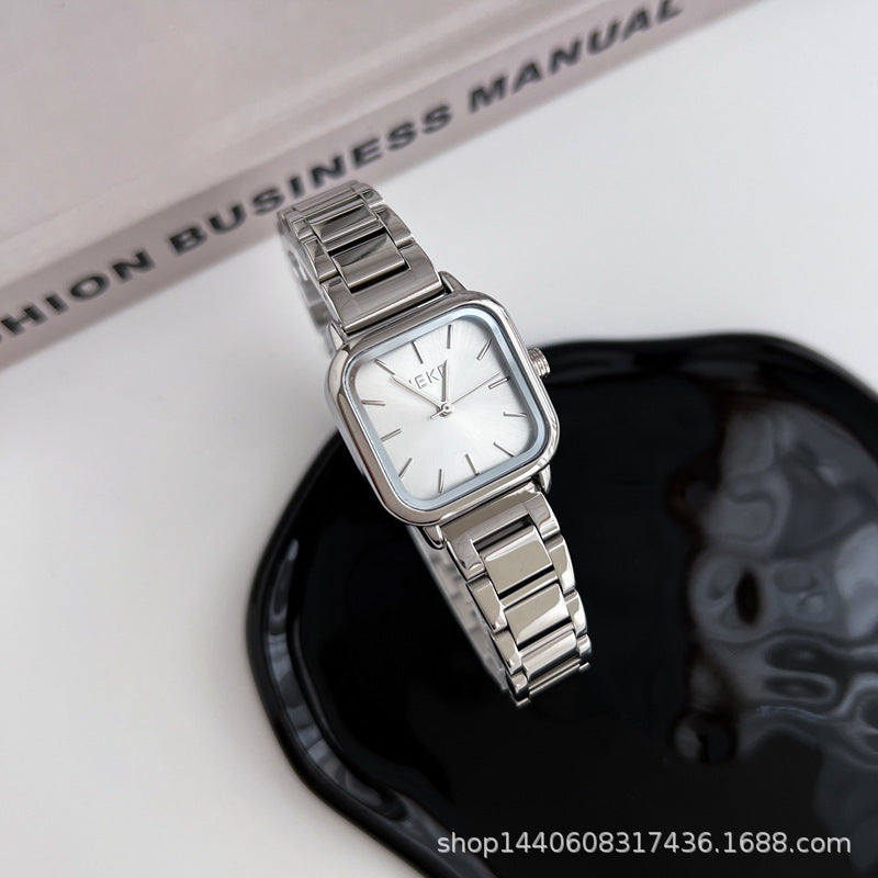 Fashion Square Watch | Simple Steel Belt Simple Square Fashion Exquisite Steel Be | Ectron Online