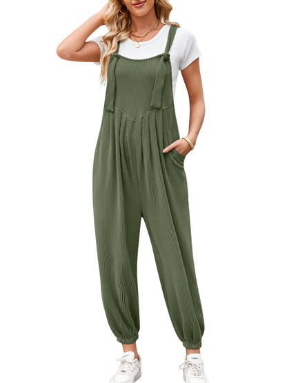 Women's Casual Long Jumpsuit | Comfortable Pocketed One-Piece Women's Casual Pocket Long Jumpsuit | Ectron Online