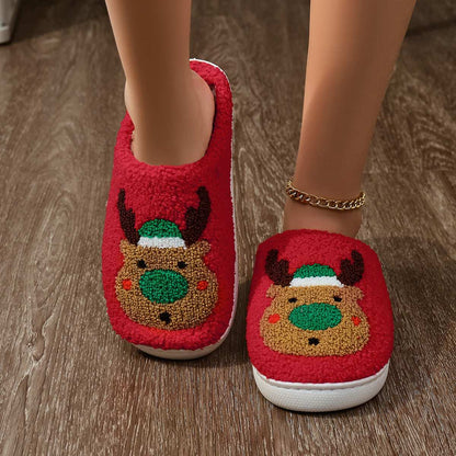 Christmas Home Slippers – Soft Bottom, Warm & Quiet Comfort Christmas Home Slippers Indoor Soft Bott | Ectron Online