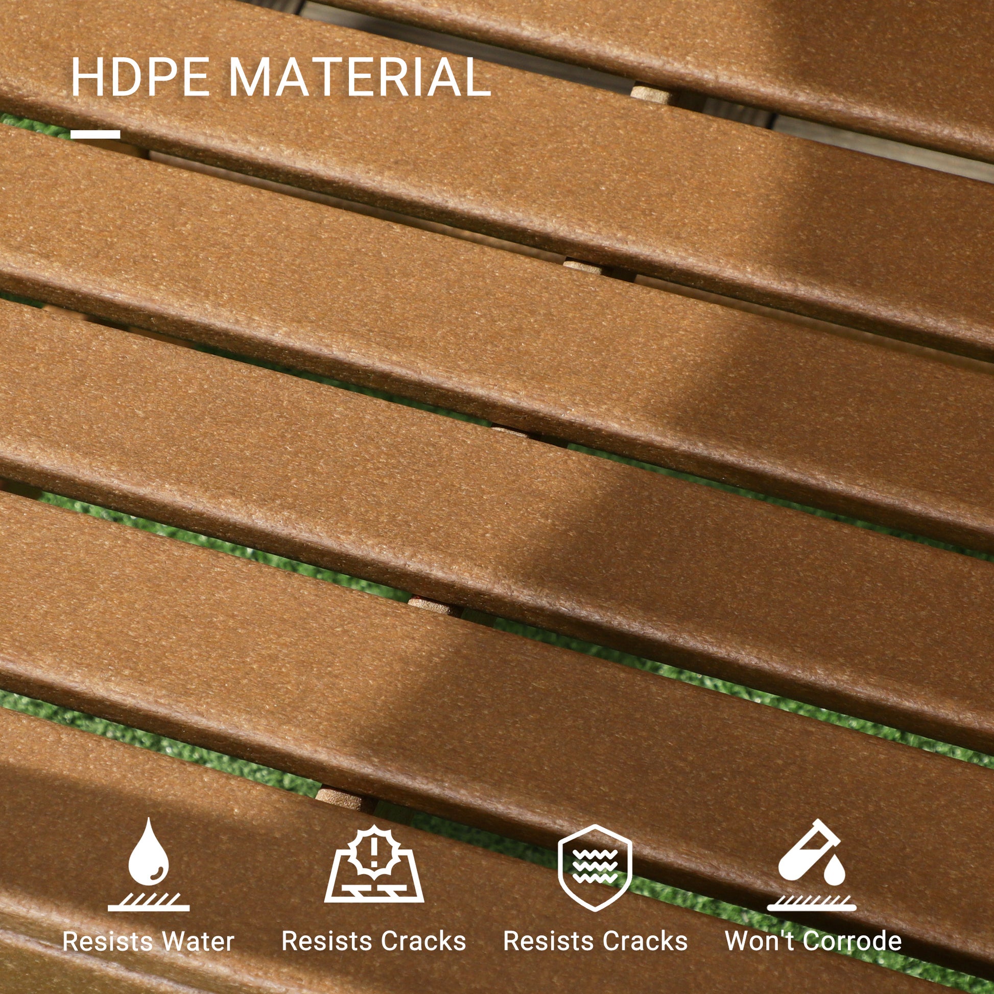 Brown slatted chair seat boards with textured surface detail.