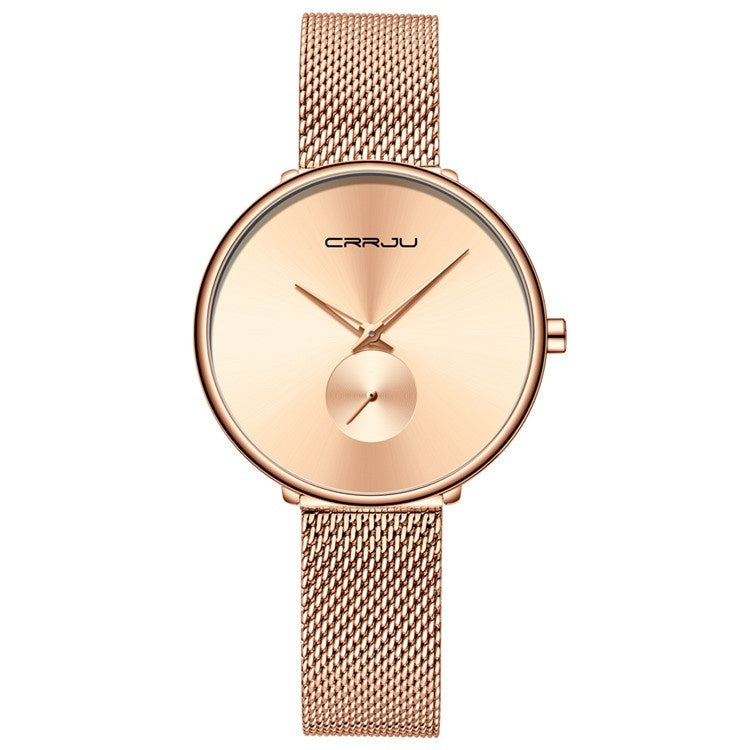 Women's Simple Stainless Steel Mesh Watch Women's Stainless Steel Strap Mesh Strap | Ectron Online
