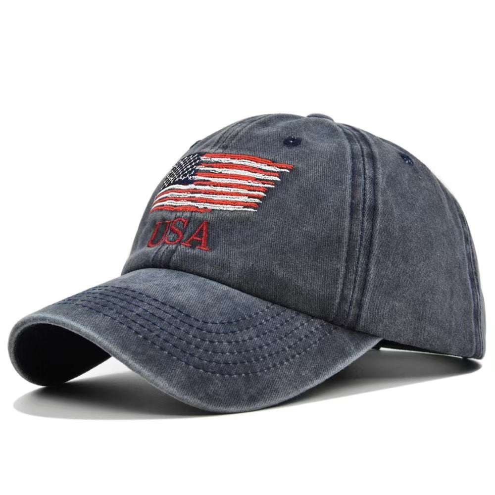 Washed Distressed Letters Baseball Cap – Vintage Cotton Hat Washed Distressed Letters Baseball Peake | Ectron Online