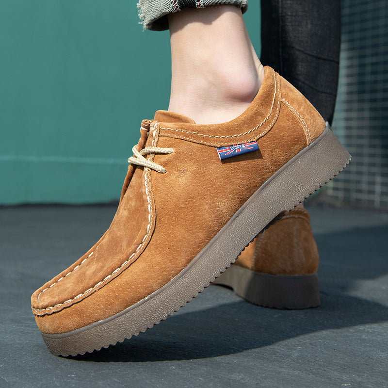 New Korean-British Style Leather Sneakers – Trendy & Versatile Men’s New Casual Korean Style Trendy All-match | Ectron Online