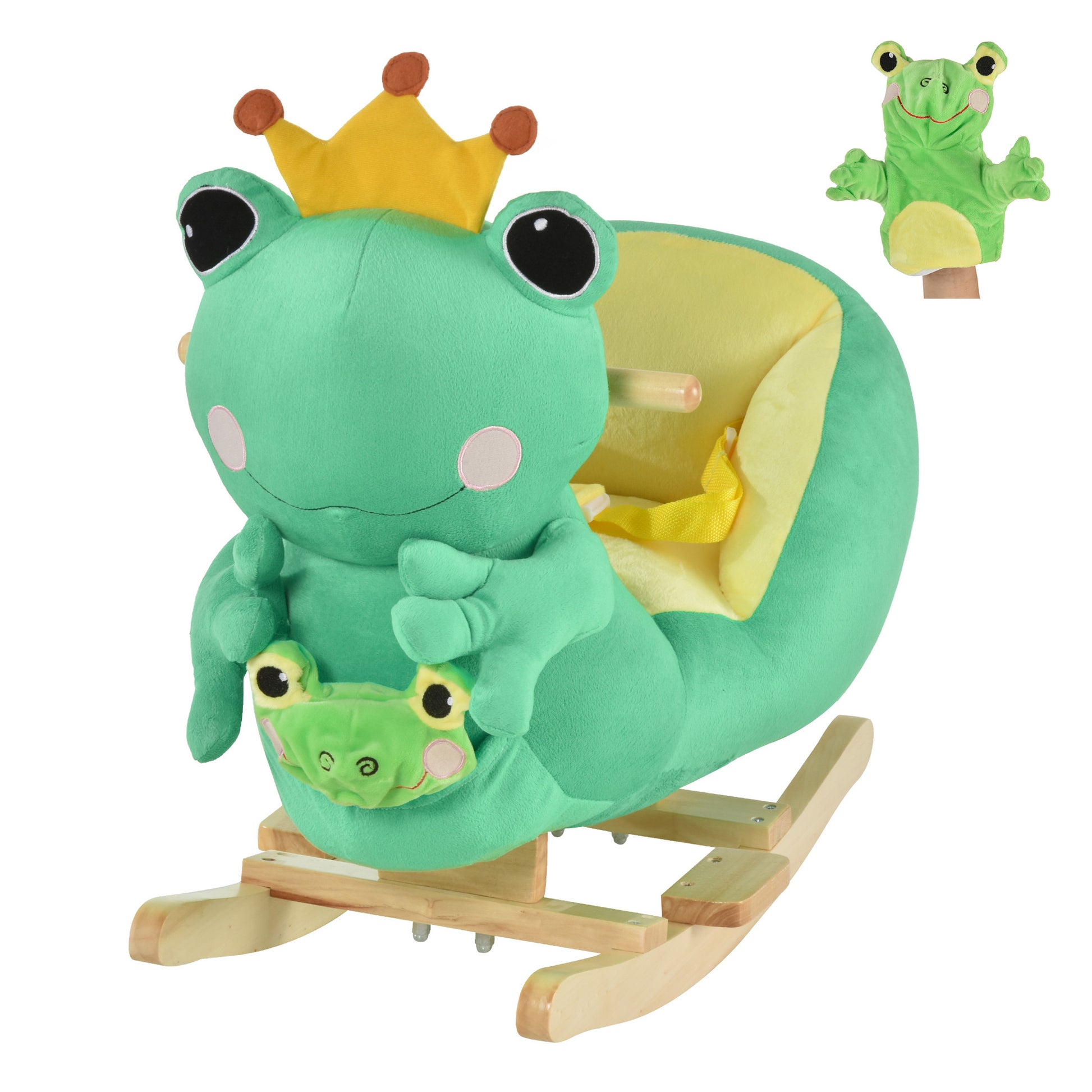 Kids Plush Frog Rocking Horse Toy Kids Ride-On Rocking Horse Toy Frog Styl | Ectron Online