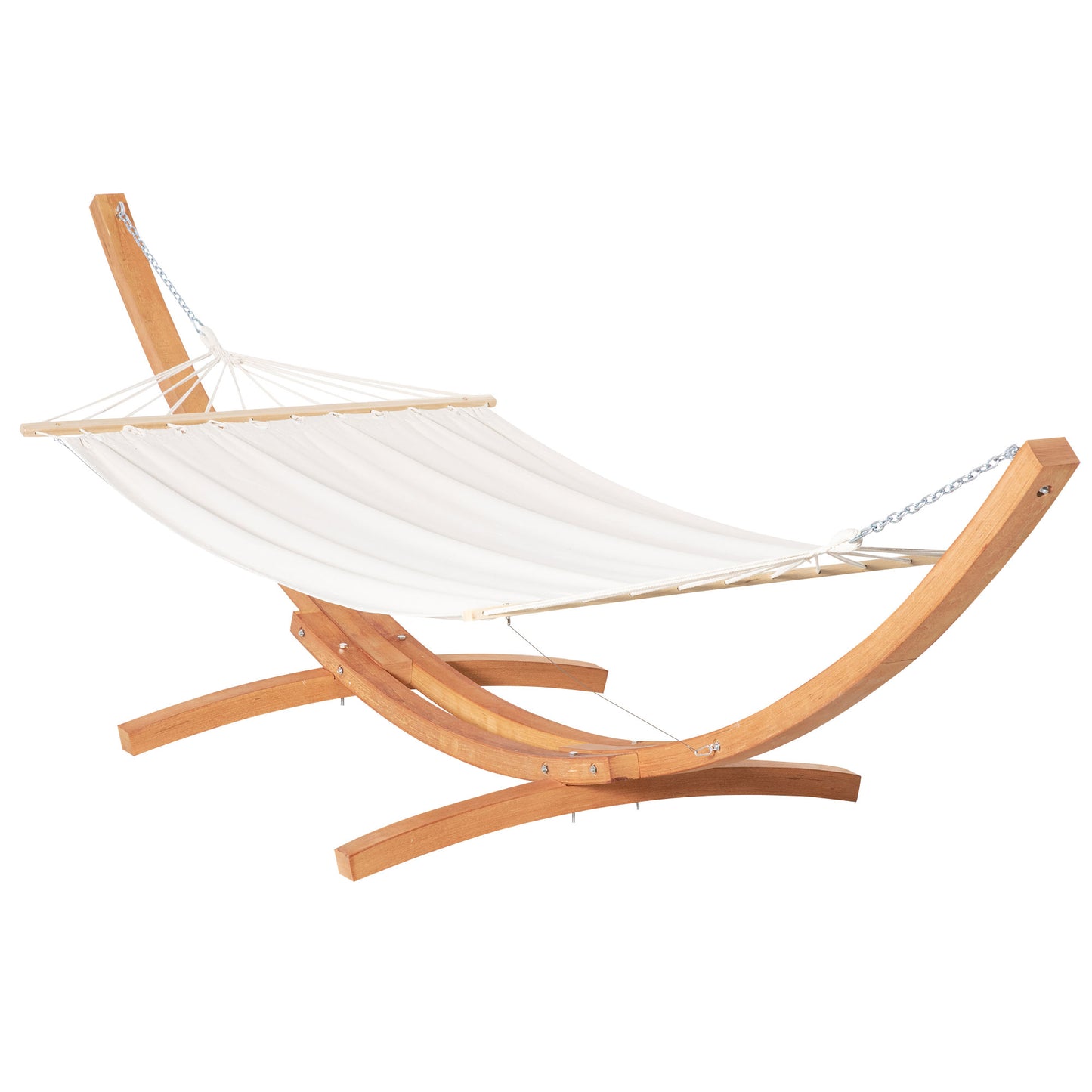 12.8' Outdoor Hammock with Wooden Stand | Extra Large Boho Nap Bed