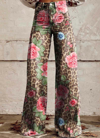 Thin Faux Denim Wide-leg Pants Thin Faux Denim Wide-leg Pants | Ectron Online