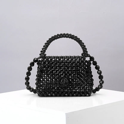 Diagonal Bag Female Cute Woven Ins Handmade Acrylic Mini