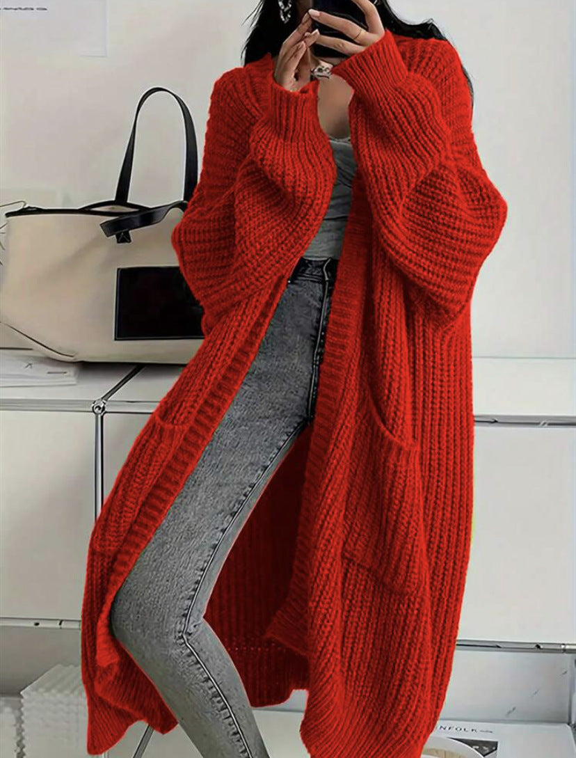 Women's Idle Style Loose Knitted Coat | Thick Oversized Cardigan Idle Style Loose Thick Knitted Coat For | Ectron Online