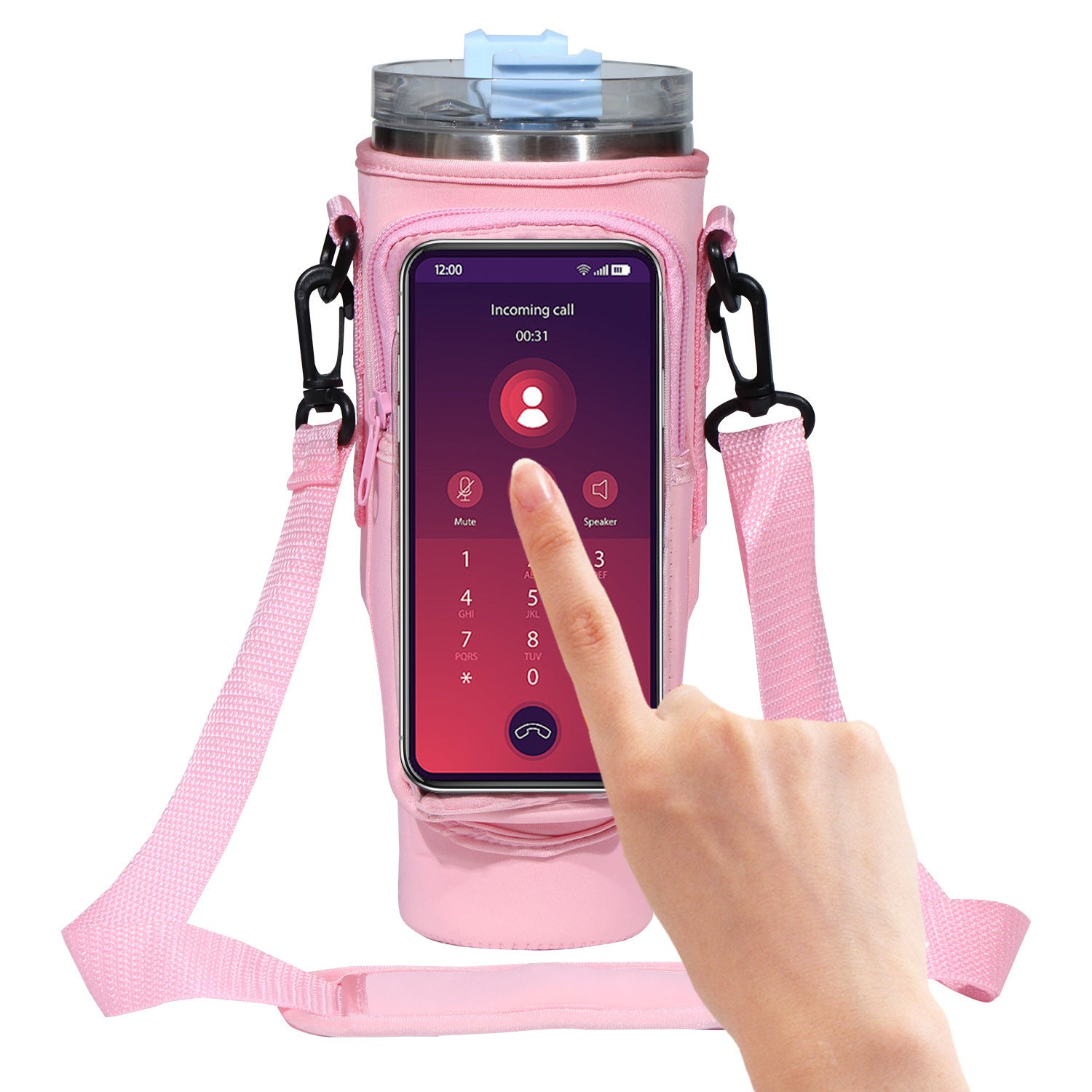 40oz Cup Cover with Transparent Touch Screen Neoprene 40oz Cup Cover Transparent Touch Screen | Ectron Online