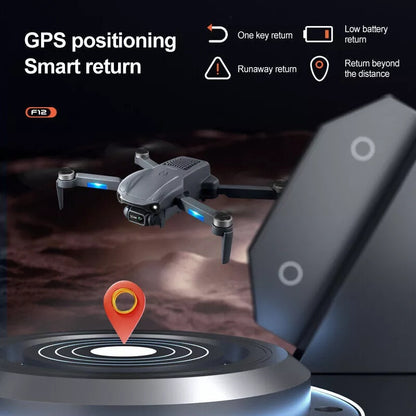 4DRC F12 RC Drone GPS 5G WIFI 6K HD Wide Angle Dual Camera Smart Follow Quadcopter,Professional Drones,adult Drones, For Beginners,Logistics Is Randomly Sent By USPS,FEDEX