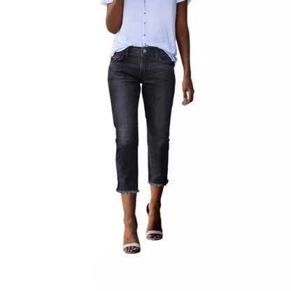 Women's Retro Slim-Fit Stretch Jeans | Trendy Vintage Denim Pants Fashionable Retro Slim-fit Stretch Jeans | Ectron Online