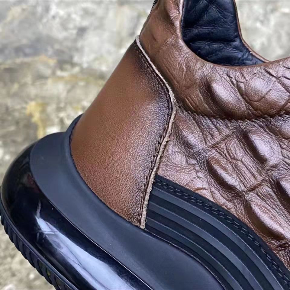 Warm Air Cushion  Pattern Elastic Band Trend Men's Shoes
