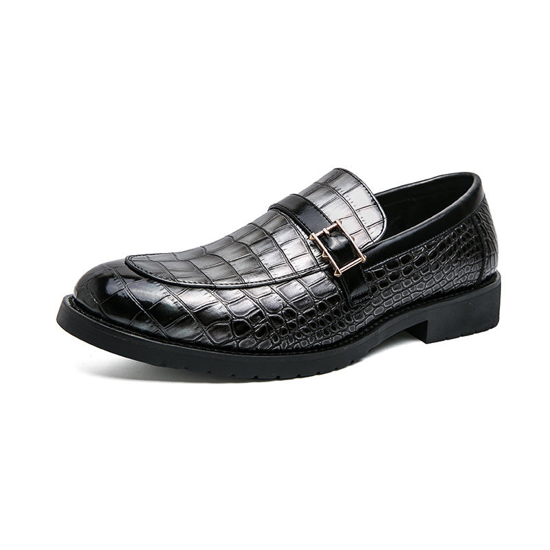 Fashion British Buckle Pointed Leather Shoes – Stylish & Elegant Fashion British Style Buckle Pointed Lea | Ectron Online