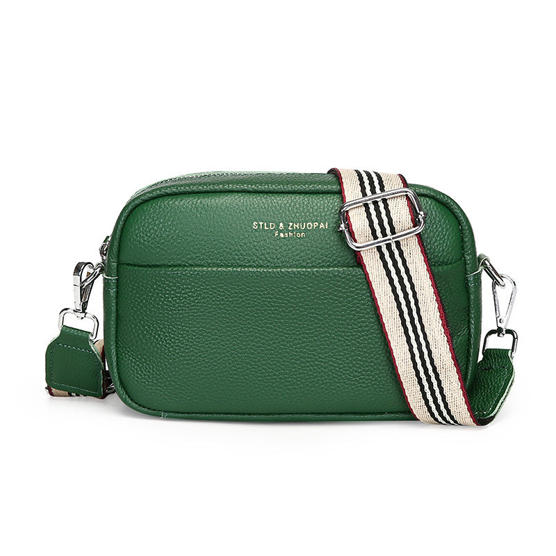 Top Layer Cowhide Small Square Bag for Women Fashion Simple Shoulder Messenger Bag To | Ectron Online
