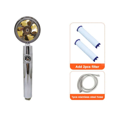 360° Rotating Turbo Shower Head Shower Head Water Saving Flow 360 Degree | Ectron Online