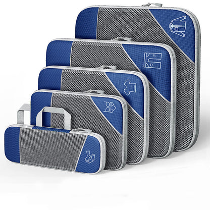 Travel Can Be Compression Storage Bag Suit With Shoe Bag Mesh Visual Luggage Organizing