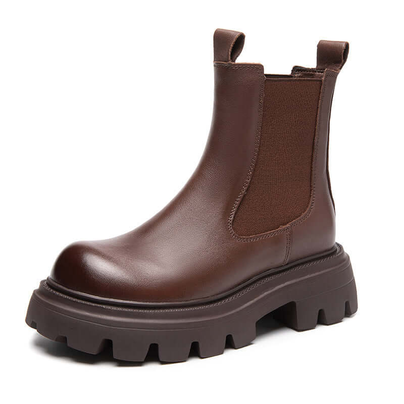 Women's Leather Martin Boots Women's Leather Thick-soled Leather Mart | Ectron Online
