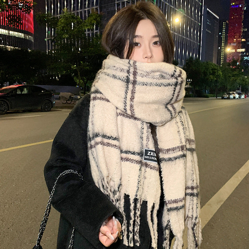 Plaid Printed Fashion Scarf Fashion Scarf Casual Plaid Printed Warm | Ectron Online