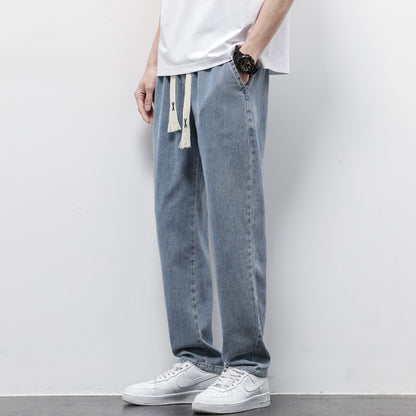 Men's Summer Wide Leg Jeans Summer Loose Wide Leg Jeans Pants Men Fa | Ectron Online
