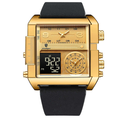 Men's Dual Display Quartz Watch Men's Fashion Double Display Electronic | Ectron Online