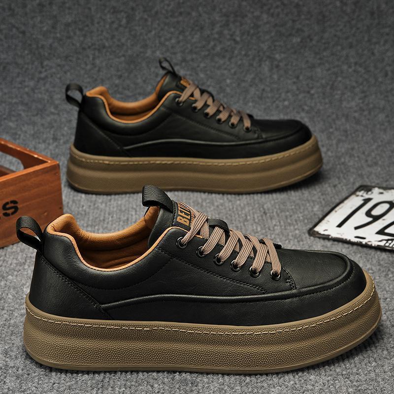Platform Casual Sports Shoes - Comfortable & Trendy Four Seasons Platform Tide Comfortable And Versatile Men's Casual Sports Shoes | Ectron Online