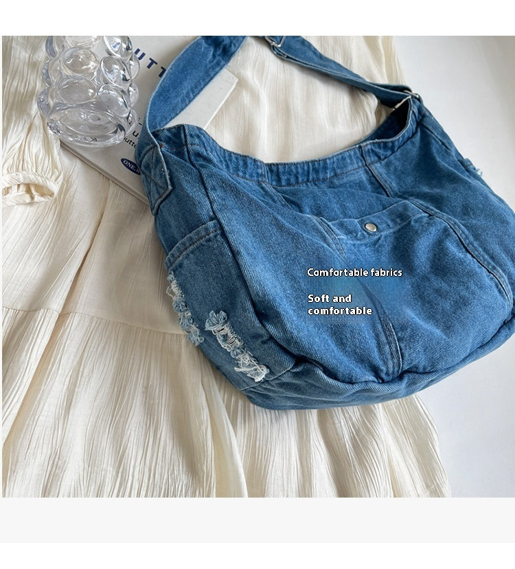 Casual Summer One Shoulder Crossbody Denim Bag