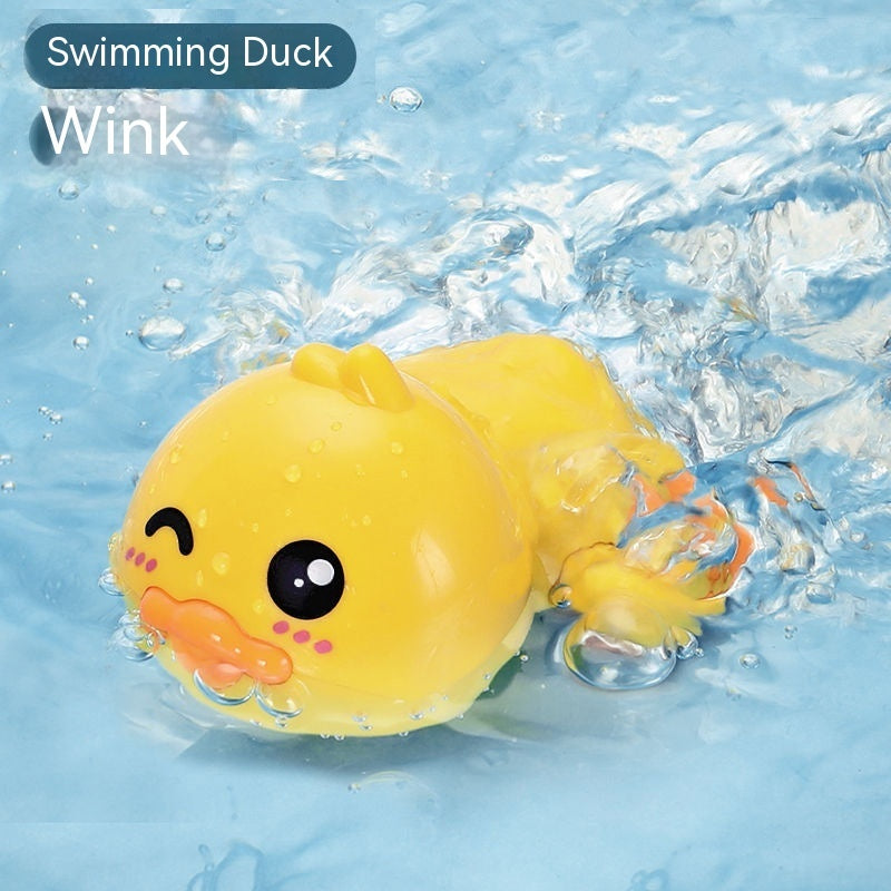 Baby Bath Toys Children Playing Water Small Yellow Duck Swimming Playing Water Little Duck Little Turtle