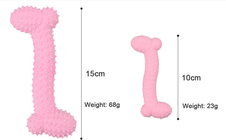 Dog TPR Milk Flavor Prickly Bone Shaped Teething Toy