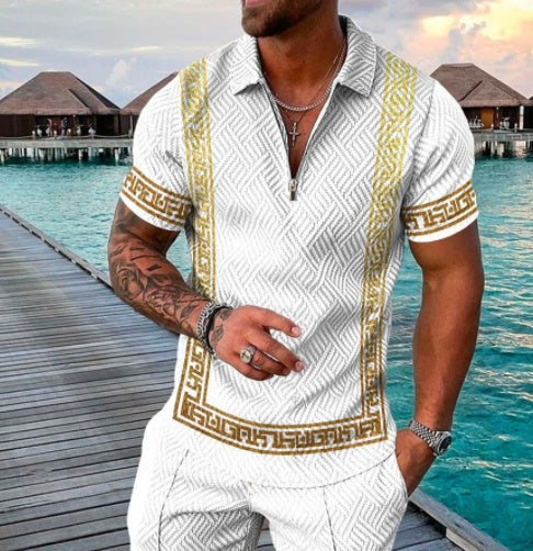 Men’s Polo Lapel T-Shirt – European & American Casual Style European And American POLO Lapel New Cas | Ectron Online