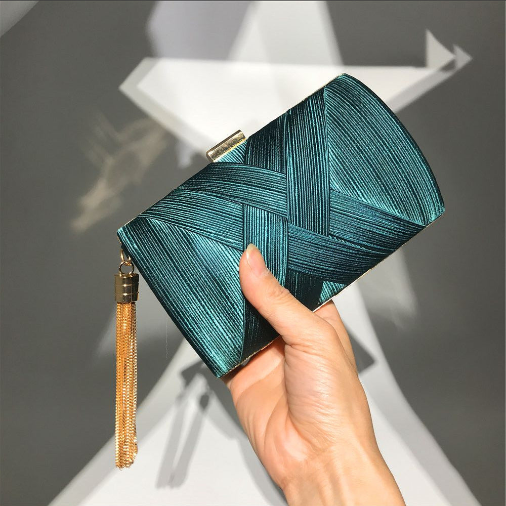 Dinner Satin Fashion Tassel Clutch