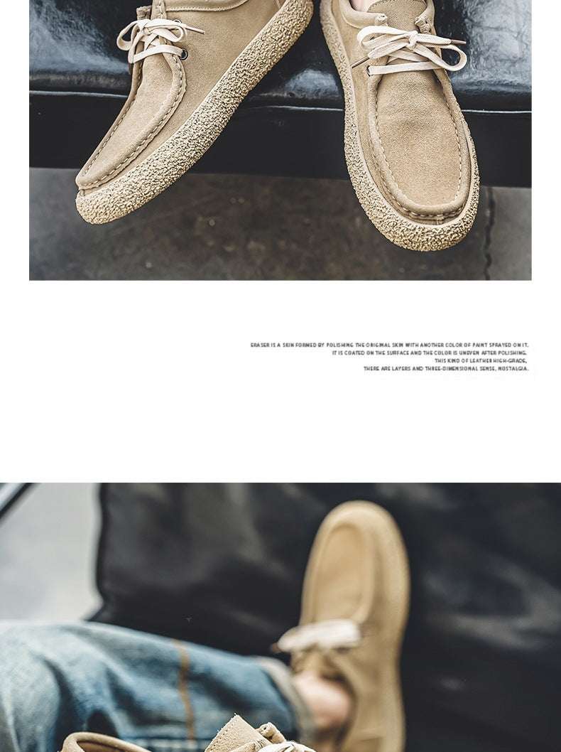 Men’s Suede Low-Top Shoes – British Retro Casual Style Men's Suede Low-top British Retro Casual | Ectron Online