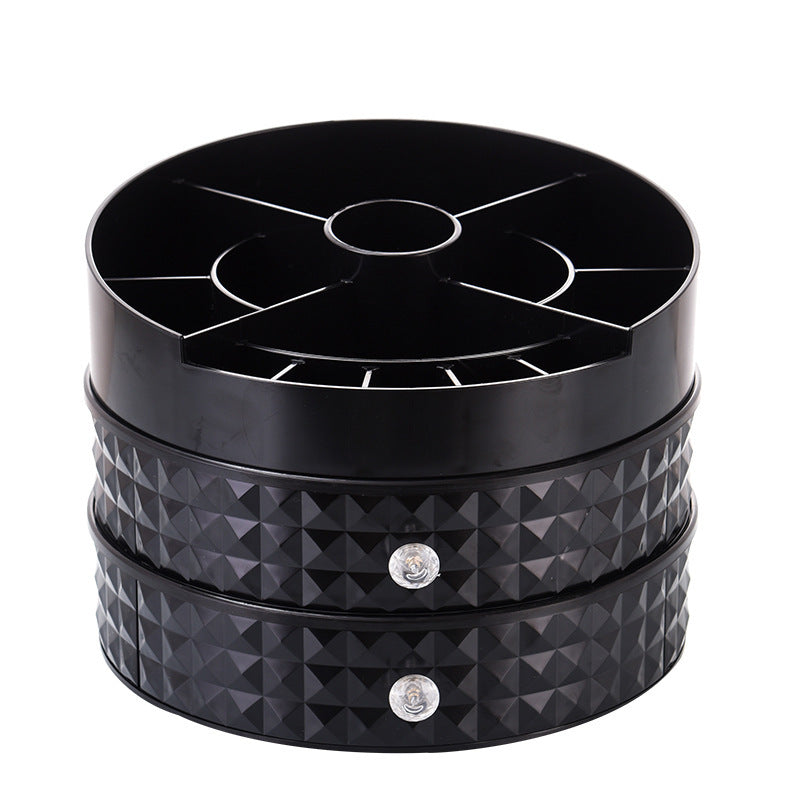 360° Rotating Diamond Pattern Makeup Organizer 360 rotating diamond pattern makeup box | Ectron Online