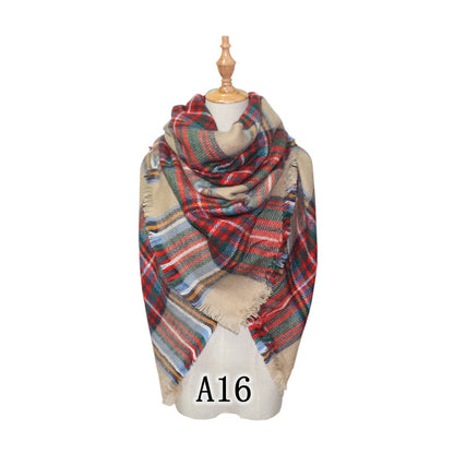 Colorful imitation cashmere check square