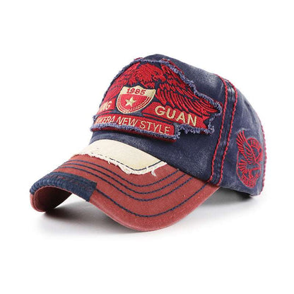 Men's Vintage Washed Baseball Cap - Distressed Sun Protection Hat Wash and make old sun protection basebal | Ectron Online