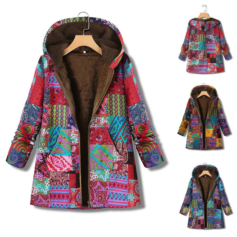 Ethnic style cotton-padded jacket Korean fashion