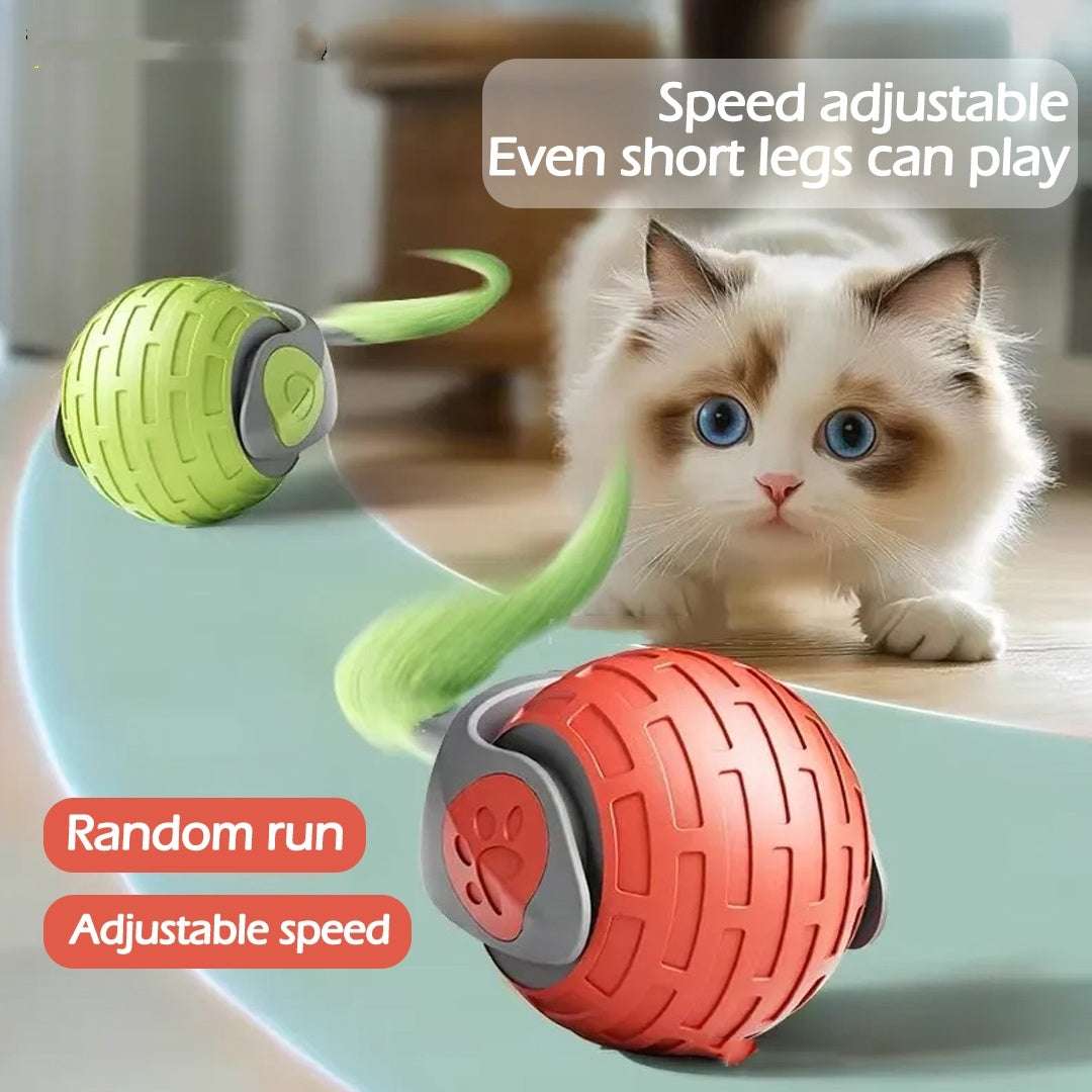 Interactive Auto Rolling Ball Toy – USB Rechargeable for Cats