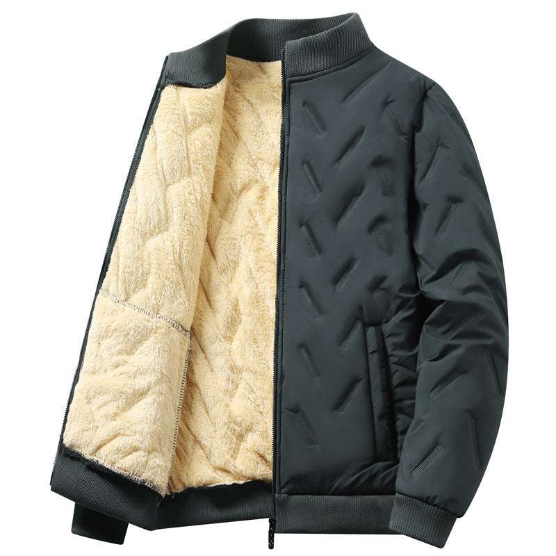 Loose Lapel Fleece-Lined Cotton Clothing - Thickened & Warm Loose Lapel Fleece-lined Thickened Cotto | Ectron Online