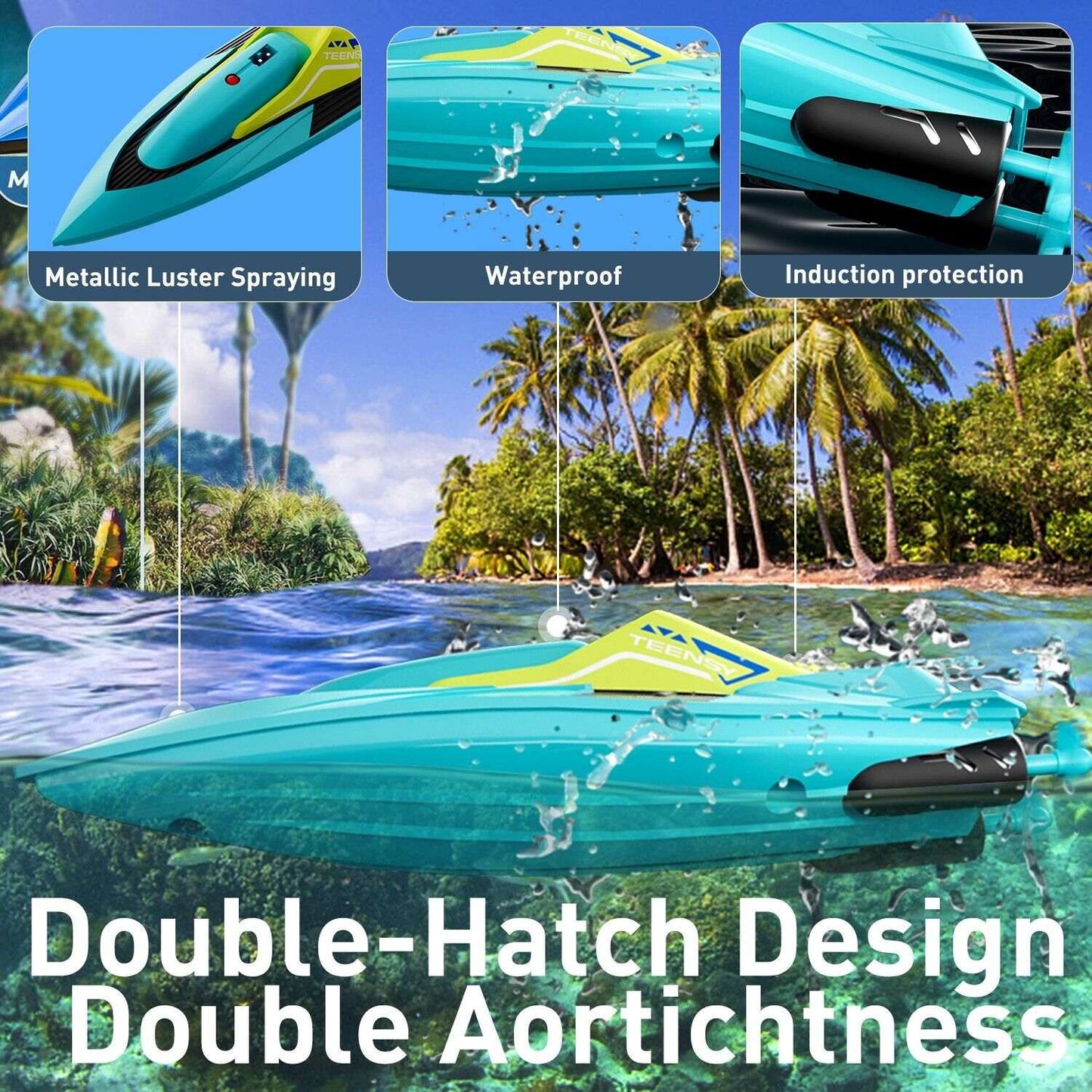 S5 Fast RC Boat - 20+ MPH High Speed Racing Boat for Pools & Lakes S5 Fast RC Boat For Pools And Lakes 2.4 | Ectron Online