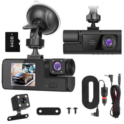 3-Channel WiFi Dash Cam - 1080P Front 1Pc WiFi FHD 1080P Car Dash Cam 3 Channe | Ectron Online