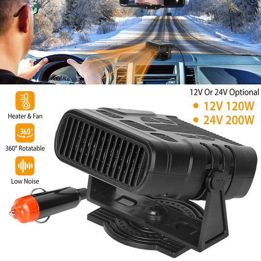 2-in-1 Portable Car Heater & Defroster - 12V/120W or 24V/200W 24V 200W Or 12V 120W Portable Car Heate | Ectron Online