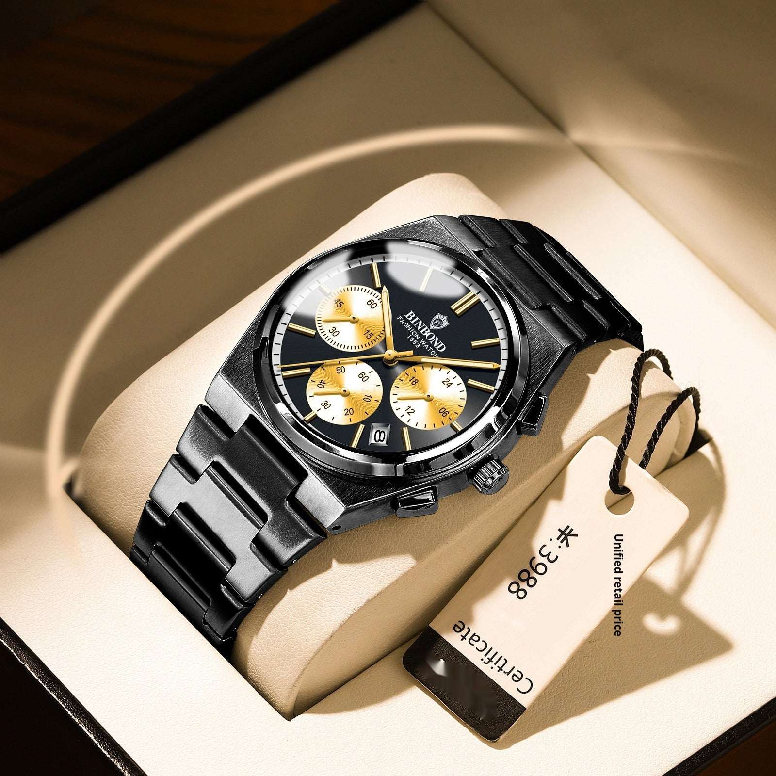 Men's Fashion Elegant Three Eyes And Six Needles Chronograph Watch Men's Fashion Elegant Three Eyes And Six | Ectron Online