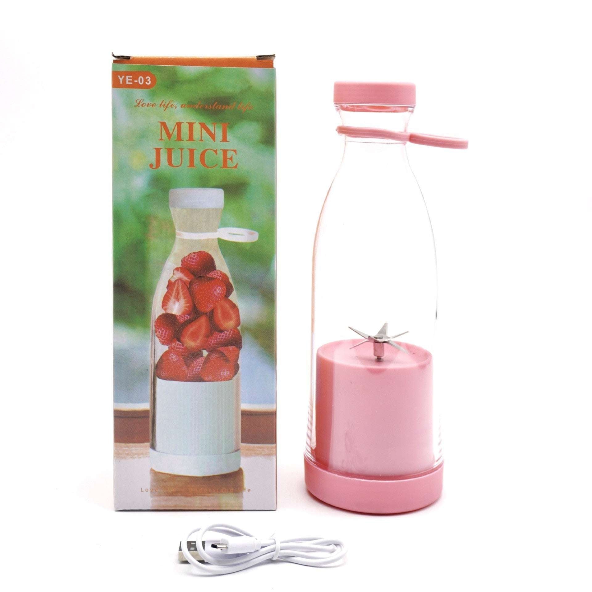 Electric USB Wine Bottle Juicer Cup 6-leaf Cutter Head Household Electric USB Wine Bottle Juicer Cup 6-le | Ectron Online