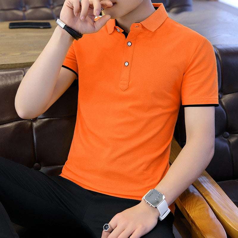 Men’s Casual Patchwork Polo Shirt – Zipper Collar Summer Top Polo Shirt For Men Casual Short Sleeve P | Ectron Online